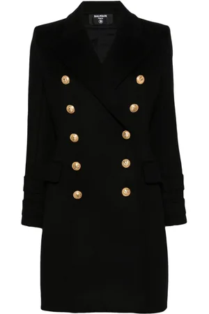 Balmain Double-breasted wool coat