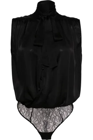 Kiki de Montparnasse Crossover silk bodysuit