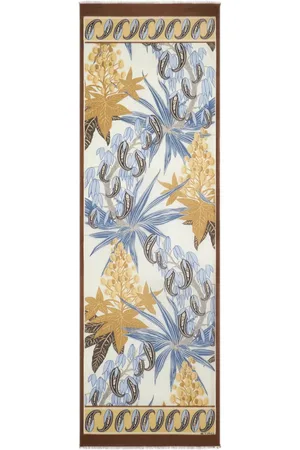 Etro Frayed floral-print scarf