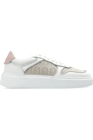 Furla Panelled lace-up leather sneakers
