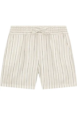 Dolce & Gabbana Stripe-print linen shorts