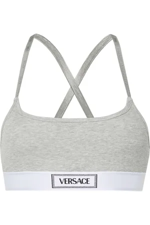 VERSACE Logo-jacquard bra