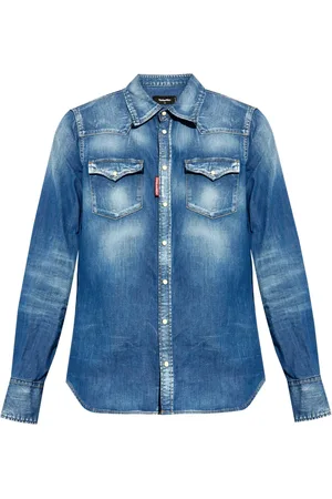 Dsquared2 Western ripped-detail denim shirt