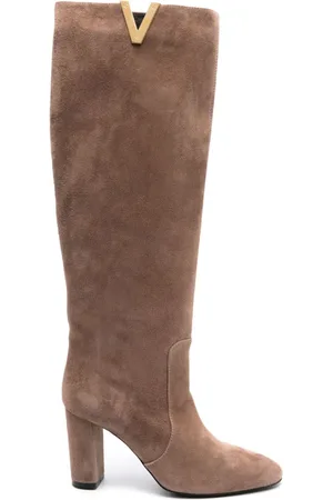 Via Roma 90mm knee-high suede boots