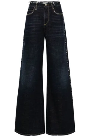 Dorothee Schumacher Stud-embellished wide-leg jeans