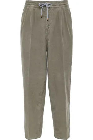 Brunello Cucinelli Drawstring-waistband corduroy trousers