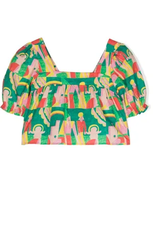 The Animals Observatory Mandrill illustration-print blouse