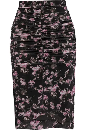 Ganni Floral-print pencil skirt