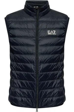 EA7 Logo-print padded gilet