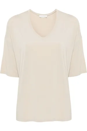 LE TRICOT PERUGIA V-neck drop-shoulder T-shirt