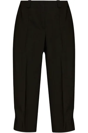 Kenzo Logo-appliqu?? wool cropped trousers