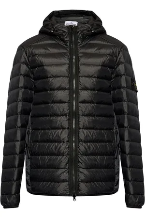 STONE ISLAND hooded padded coat - Black