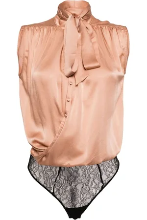 Kiki de Montparnasse Crossover silk bodysuit