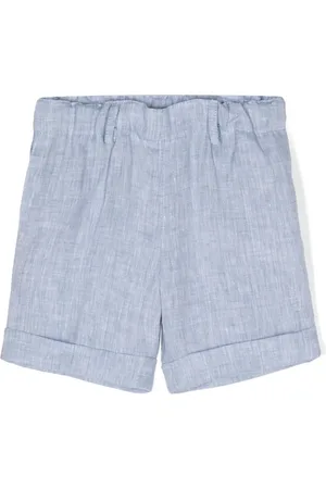 SIOLA Elasticated-waist linen shorts