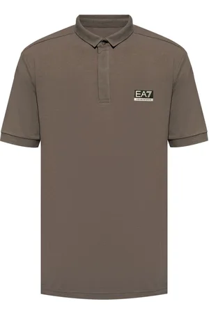 EA7 Logo-patch short-sleeve polo shirt