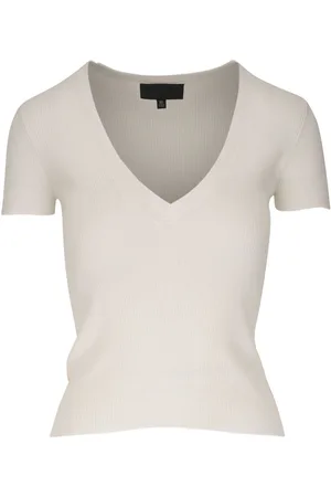 NILI LOTAN V-neck cotton T-shirt
