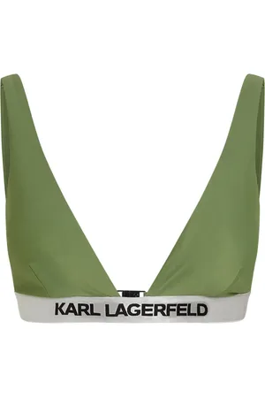 Karl Lagerfeld Logo-underband triangle bikini top