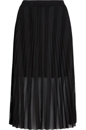 Karl Lagerfeld Pleated mesh midi skirt