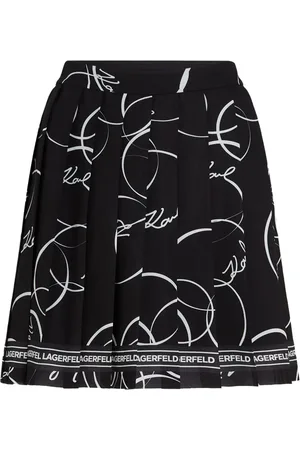 Karl Lagerfeld Circle-print pleated miniskirt