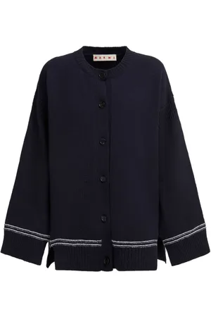 Marni Intarsia-knit logo cardigan