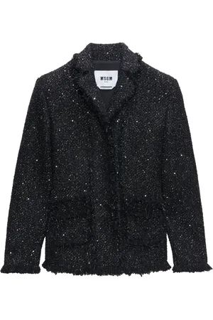 Msgm Single-breasted bouclé blazer
