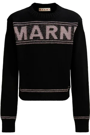 Marni Logo-intarsia virgin wool jumper