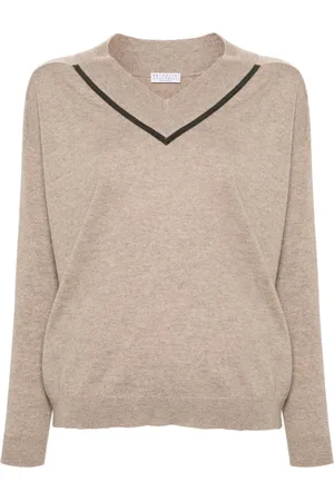 Brunello Cucinelli Monili-detail cashmere jumper