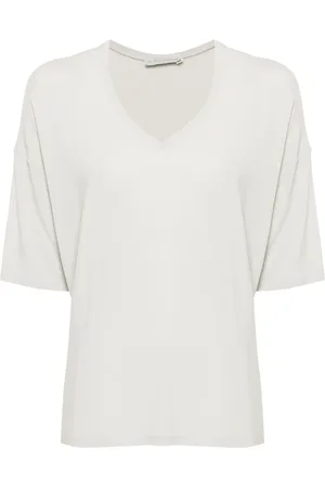 LE TRICOT PERUGIA V-neck drop-shoulder T-shirt