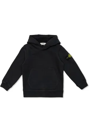 Stone Island Logo-patch cotton hoodie