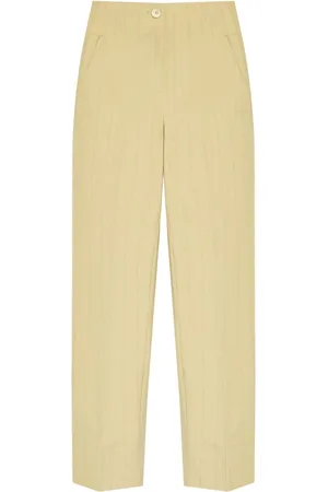Ganni High-waisted striped trousers
