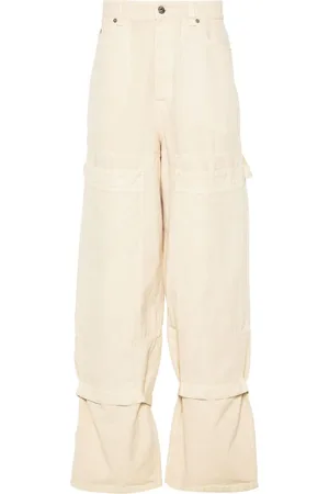 OFF-WHITE Logo-patch canvas trousers
