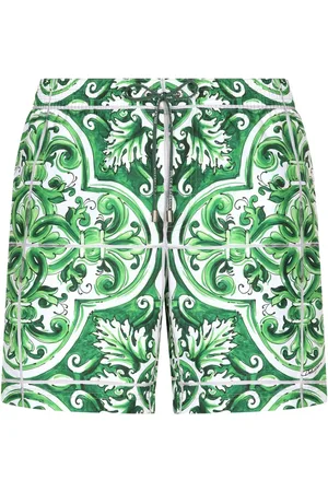 Dolce & Gabbana Majolica-print drawstring swim shorts