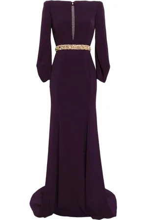 Jenny Packham Layla crystal-embellished crepe gown