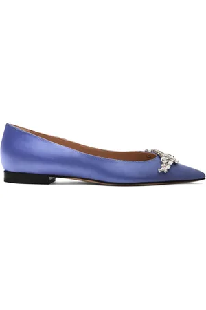 Scarosso Iris crystal-embellished ballerina shoes