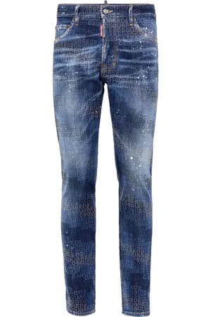 Dsquared2 Paint-splatter slim-fit jeans