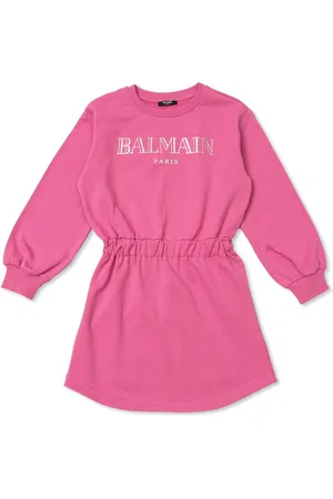 Balmain Logo-print jersey minidress