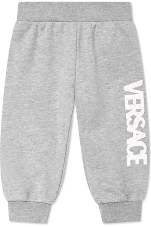 VERSACE Logo-embroidered cotton track pants