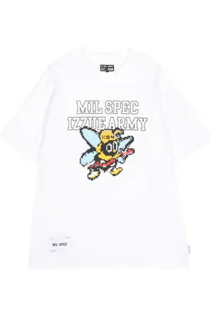 Izzue Pixelated-print cotton T-shirt