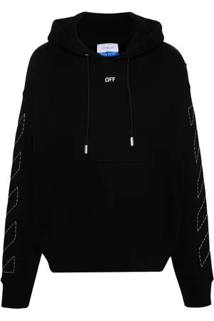 OFF-WHITE Embroidered-logo cotton hoodie