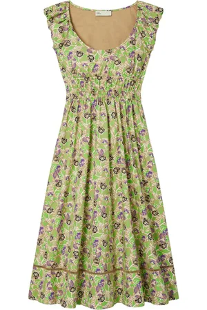 Tory Burch Poplin Printed Midi-Dress