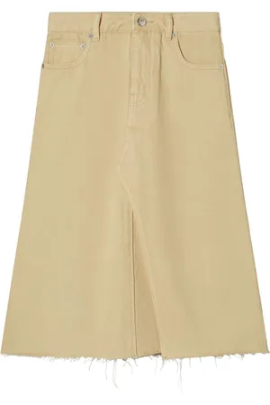 Tory Burch Deconstructed denim midi skirt