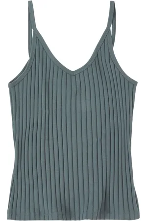 Closed Ribbed cotton tank top