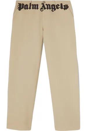 Palm Angels Logo-print cotton chinos
