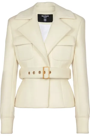 Balmain Notched-lapel belted jacket