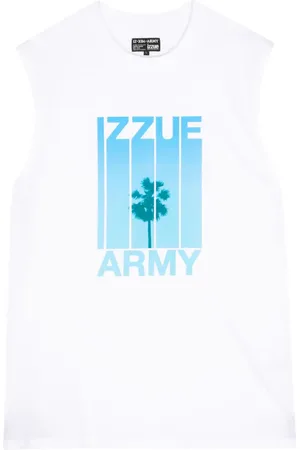 Izzue Palm tree-print cotton tank top