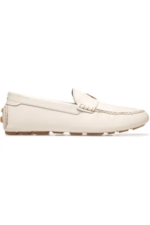 Bally Gold-tone logo-plaque leather loafers
