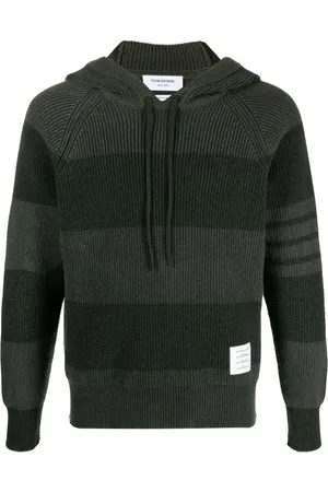 Thom Browne 4-Bar striped cashmere hoodie