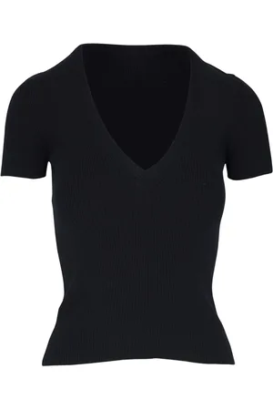 NILI LOTAN V-neck cotton T-shirt