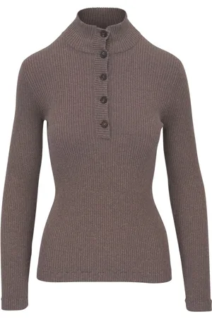 Brunello Cucinelli Button-fastening ribbed-knit jumper