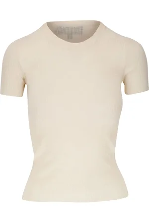 NILI LOTAN Hettie ribbed silk T-shirt